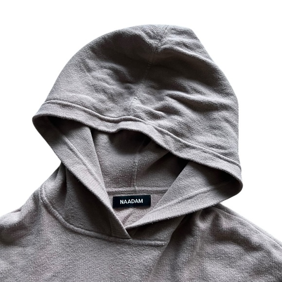 Naadam Cropped Hoodie Sweater Size M - Picture 6 of 10